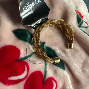 Gold-Tone Braided Bracelet